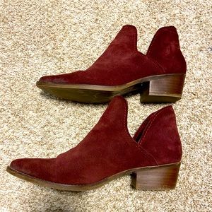 Steve Madden Maroon Ankle Booties size 10